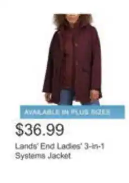 Costco Lands' End Ladies' 3-in-1 Systems Jacket offer