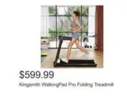 Costco Kingsmith WalkingPad Pro Folding Treadmill offer