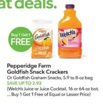 Publix Pepperidge Farm Goldfish Snack Crackers offer