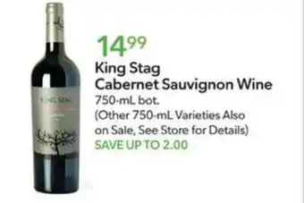 Publix King Stag Cabernet Sauvignon Wine offer