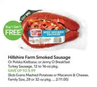 Publix Hillshire Farm Smoked Sausage offer