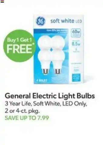 Publix General Electric Light Bulbs offer