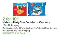 Publix Nabisco Party Size Cookies or Crackers offer