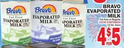 Bravo Supermarkets BRAVO EVAPORATED MILK offer