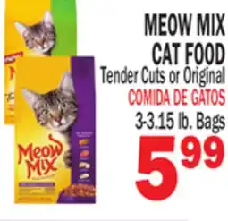 Bravo Supermarkets MEOW MIX CAT FOOD offer
