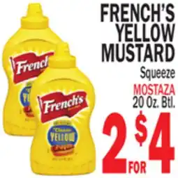 Bravo Supermarkets FRENCH'S YELLOW MUSTARD offer