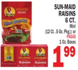 Bravo Supermarkets SUN-MAID RAISINS 6 CT offer