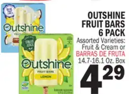 Bravo Supermarkets OUTSHINE FRUIT BARS 6 PACK offer