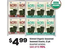 Grocery Outlet Kimnori Organic Seasoned Seaweed Snacks, 12 pk offer