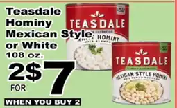 Superior Grocers Teasdale Hominy Mexican Style or White offer