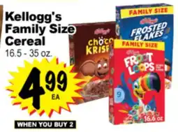 Superior Grocers Kellogg's Family Size Cereal offer