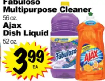Superior Grocers Fabuloso Multipurpose Cleaner, 56 oz. Ajax Dish Liquid, 52 oz offer