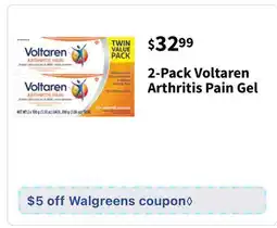 Walgreens 2-Pack Voltaren Arthritis Pain Gel offer