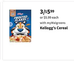 Walgreens Kellogg's Cereal offer