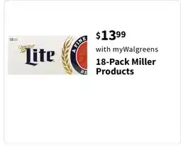 Walgreens 18-Pack Miller Products offer