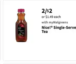 Walgreens Nice! Single-Serve Tea offer