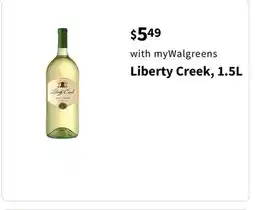 Walgreens Liberty Creek, 1.5L offer
