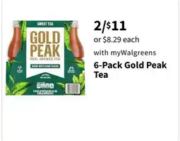 Walgreens 6-Pack Gold Peak Tea offer