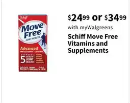Walgreens Schiff Move Free Vitamins and Supplements offer