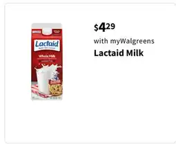 Walgreens Lactaid Milk offer