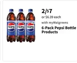 Walgreens 6-Pack Pepsi Bottle Products offer