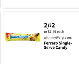 Walgreens Ferrero Single-Serve Candy offer