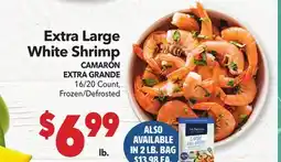 Vallarta Supermarkets Extra Large White Shrimp / CAMARÓN EXTRA GRANDE offer
