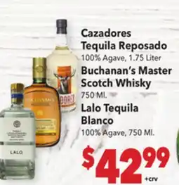 Vallarta Supermarkets Cazadores Tequila Reposado offer