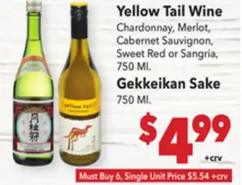 Vallarta Supermarkets Yellow Tail Wine offer