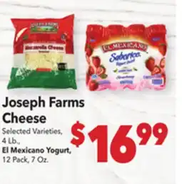 Vallarta Supermarkets Joseph Farms Cheese offer