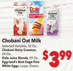 Vallarta Supermarkets Chobani Oat Milk offer