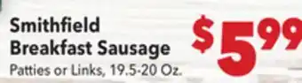 Vallarta Supermarkets Smithfield Breakfast Sausage offer