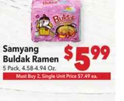 Vallarta Supermarkets Samyang Buldak Ramen offer