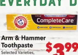 Vallarta Supermarkets Arm & Hammer Toothpaste offer