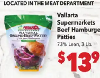 Vallarta Supermarkets Vallarta Supermarkets Beef Hamburger Patties offer