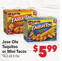 Vallarta Supermarkets Jose Ole Taquitos or Mini Tacos offer