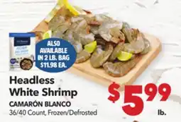 Vallarta Supermarkets Headless White Shrimp / CAMARÓN BLANCO offer