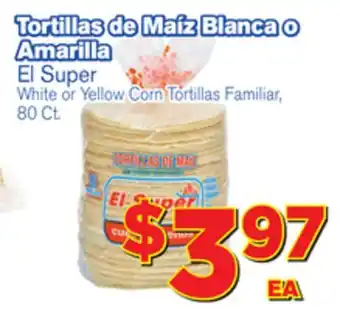 El Super Fresh White or Yellow Corn Tortillas offer