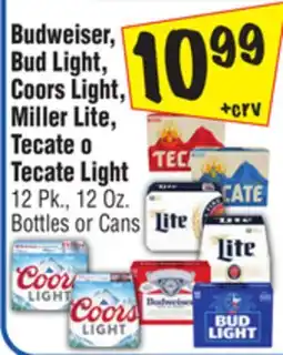 El Super Budweiser, Bud Light, Coors Light, Miller Lite, Tecate o Tecate Light offer
