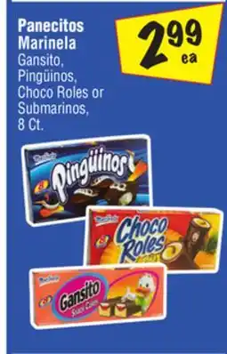 El Super Gansito, Pingüinos, Choco Roles or Submarinos offer
