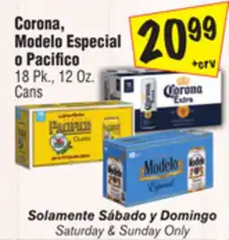 El Super Corona, Modelo Especial o Pacifico offer