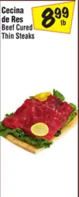 El Super Beef Cured Thin Steaks offer