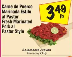 El Super FRESH MARINATED PORK AL PASTOR STYLE offer