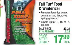 Menards FOREVER GREEN Fall Turf Food Winterizer Lawn Fertilizer - 10,000 sq. ft offer