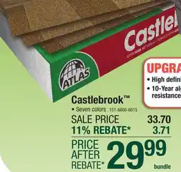 Menards Atlas Castlebrook Black Shadow Architectural Roofing Shingles (32.8 sq ft) offer