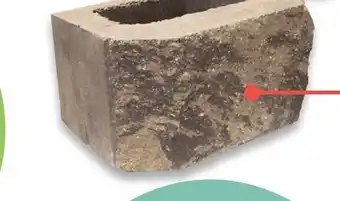 Menards 8 x 17 Quarry Gray Clifton Beveled Retaining Wall Block offer
