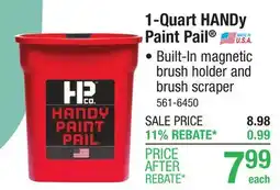 Menards HANDy Paint Pail - 1 Quart offer