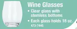 Menards Belinni 4 Piece 18 ounce Stemless Wine Glass Set offer
