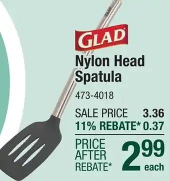 Menards Glad Nylon Head Slotted Turner Spatula with Stainless Steel Handle offer