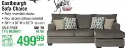 Menards Signature Design by Ashley Eastbourgh Sofa Chaise offer
